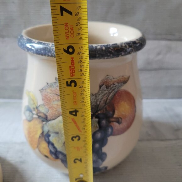 Home & Garden Party Lidded Canister Potpourri Jar Grapevine Fruit Design - Picture 7 of 9